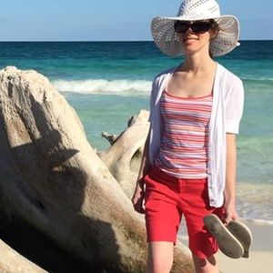 Coral pink banana republic Bermuda shorts